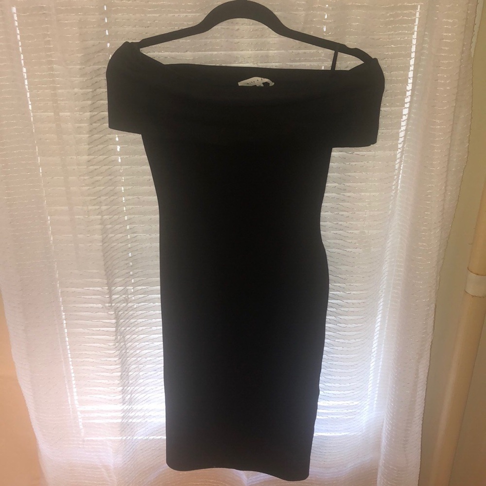Off the Shoulder Black Dress
